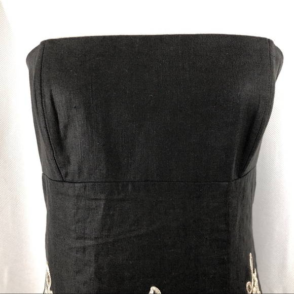 The Wrights Woman’s Linen Blend Strapless Dress - Picture 3 of 8